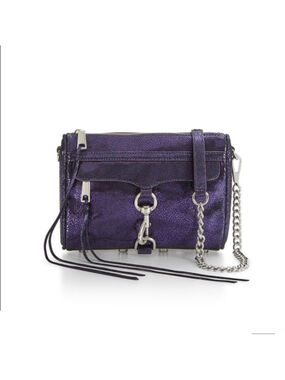 NWT Rebecca Minkoff Mini MAC in Midnight Blue Leather- MISSING STRAP